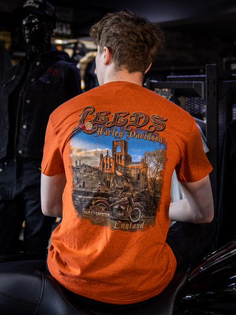 Leeds Harley Davidson Dealer T-Shirt MC Sun R004372