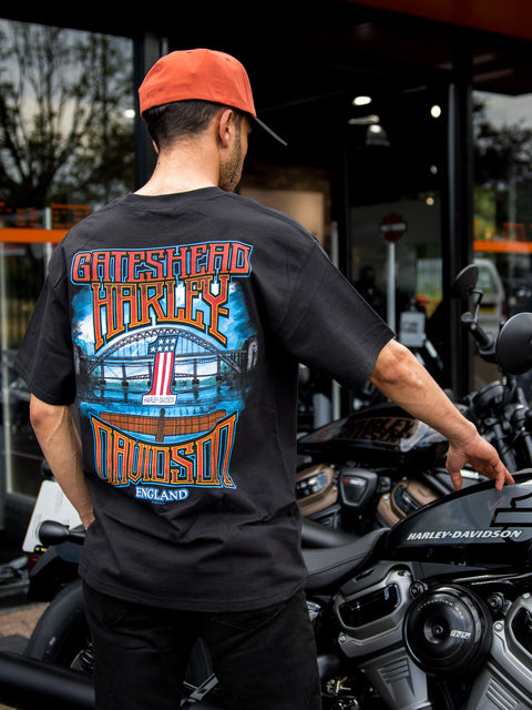 Gateshead Harley Davidson Dealer T-Shirt Junkyard R004361