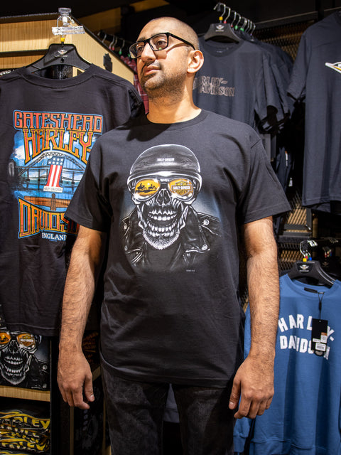 Gateshead Harley Davidson Dealer T-Shirt Tall Reflection R004283
