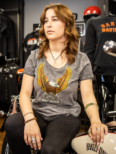 Harley-Davidson® Women's Hometown Scoop Neck T-Shirt 96218-23VW