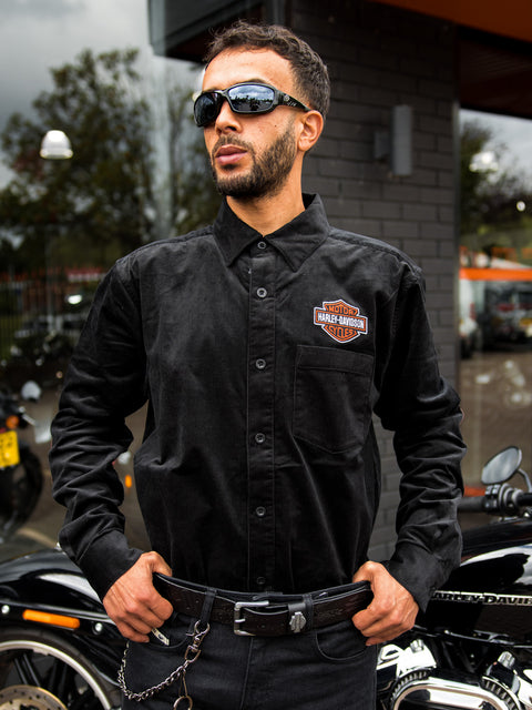 Harley-Davidson® Men's Bar & Shield Corduroy Shirt       96147-23VM