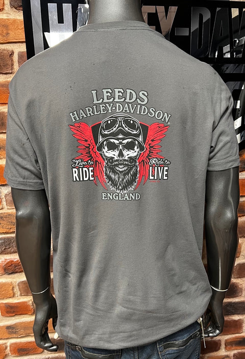 Leeds Harley Davidson Dealer T-Shirt Stars R004442