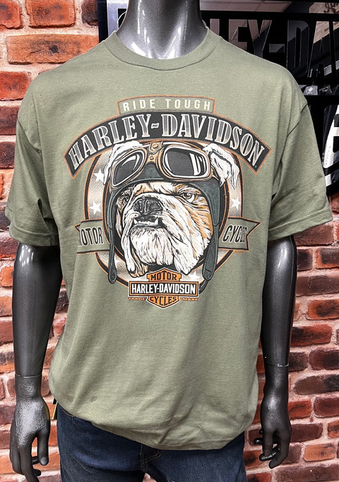 Leeds Harley Davidson Dealer T-Shirt Bull Dawg R004675