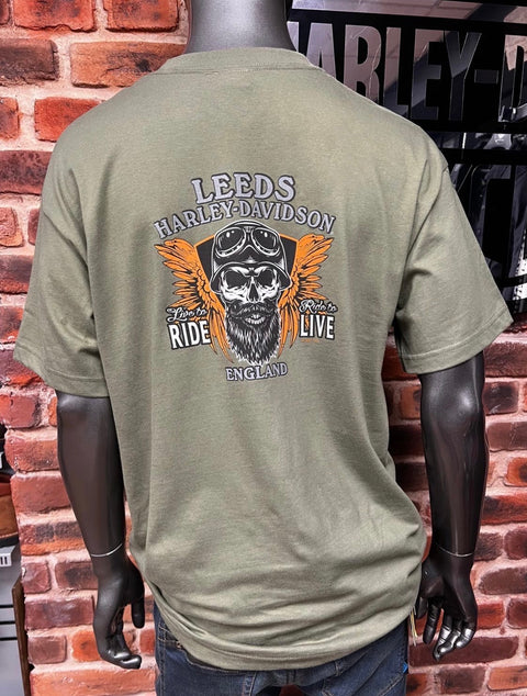 Leeds Harley Davidson Dealer T-Shirt Bull Dawg R004675