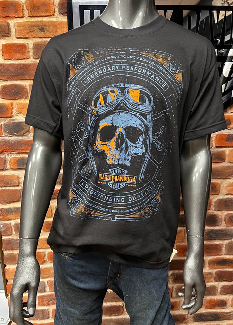 Leeds Harley Davidson Dealer T-Shirt Blueprint USA R004437