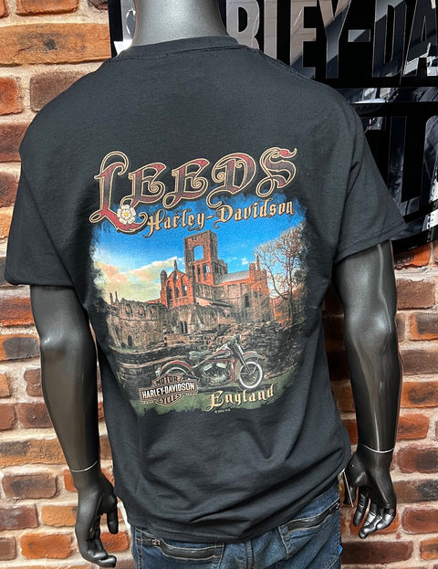 Leeds Harley Davidson Dealer T-Shirt Label R004684