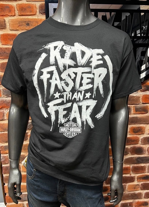 Leeds Harley Davidson Dealer T-Shirt Faster Fear R004683