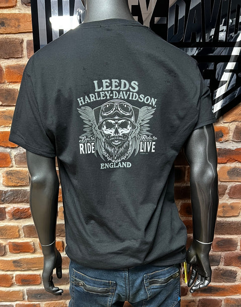 Leeds Harley Davidson Dealer T-Shirt Faster Fear R004683