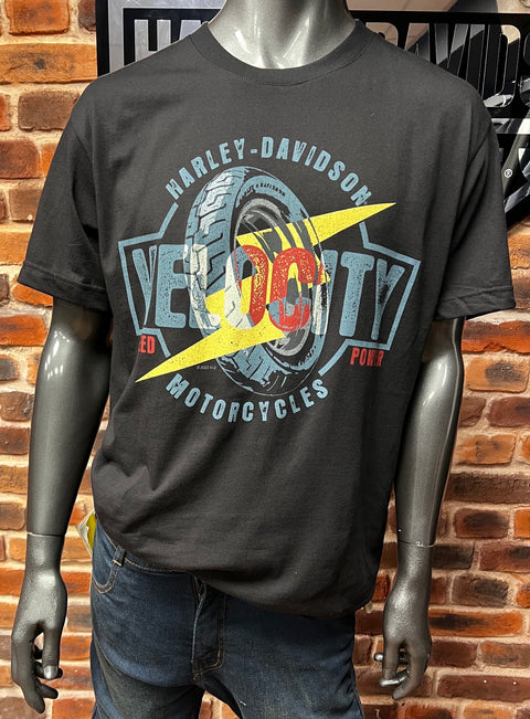 Leeds Harley Davidson Dealer T-Shirt Velocity Wheel USA R004439