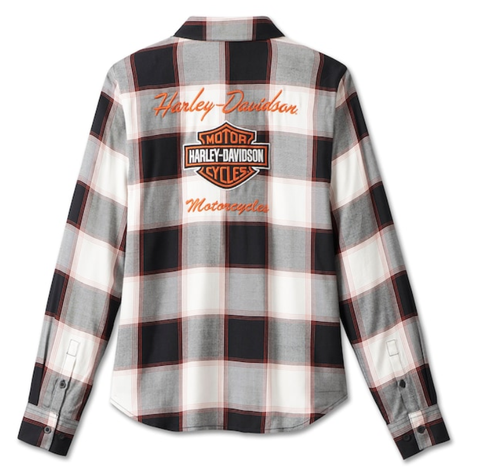 Harley-Davidson® Women's Classic Logo Plaid Shirt  99025-23VW