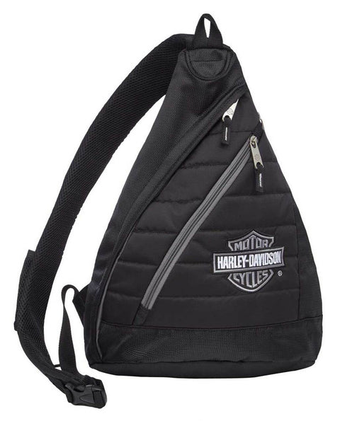 Harley-Davidson® Bar & Shield Quilted Travel Large Sling Backpack 90820-SILVER