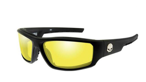 Harley-Davidson® Men's Wiley X® Baffle Sunglasses Yellow Lenses Matte Black Frame