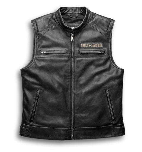 Harley-Davidson® Men's Passing Link Leather Vest  98109-16VM