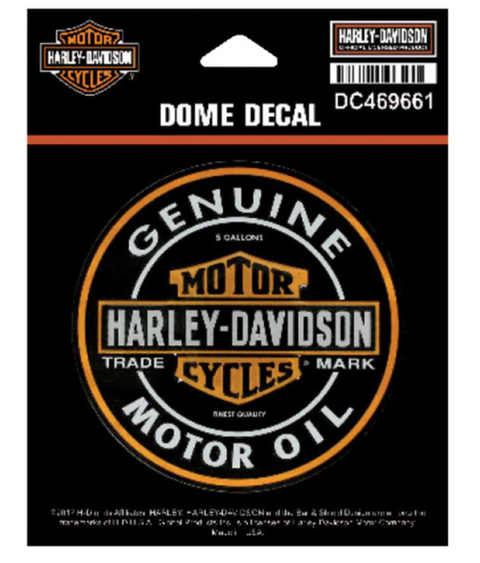 Harley-Davidson® Dome Motor Oil Bar & Shield Decal DC469661 Sticker Harley Davidson Direct