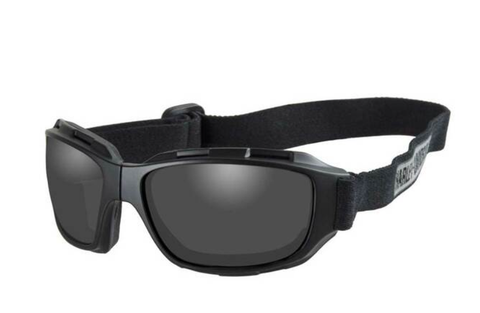 Harley-Davidson® Men's Bend Gray Lens Goggles, Collapsible Black Frames