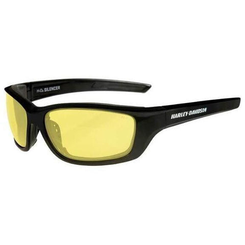 Harley-Davidson® Men's Silencer Sunglasses, Yellow Lens/Gloss Black Frame HASIL11 Harley Davidson Direct