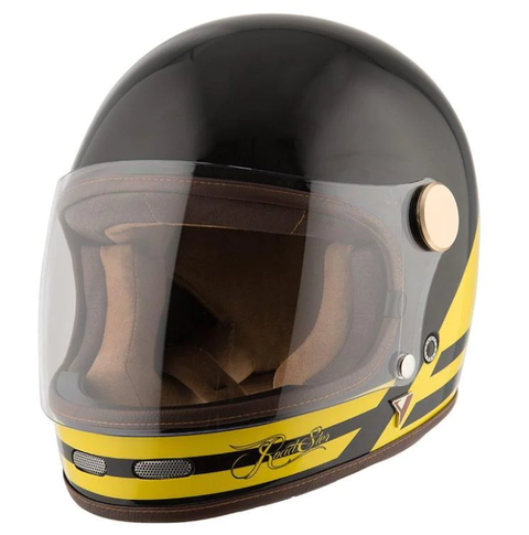 ByCity Roadster Black Yellow Full Face Helmet XLarge 919637