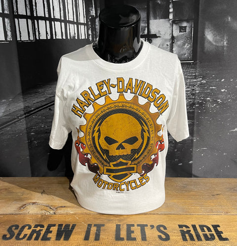 Gateshead Harley-Davidson® Warm Skull White Dealer T-Shirt Mens Harley Davidson Direct