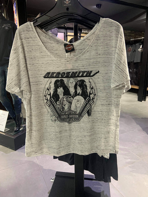 Harley-Davidson® X Aerosmith Draw The Line Womens T-Shirt Harley Davidson Direct