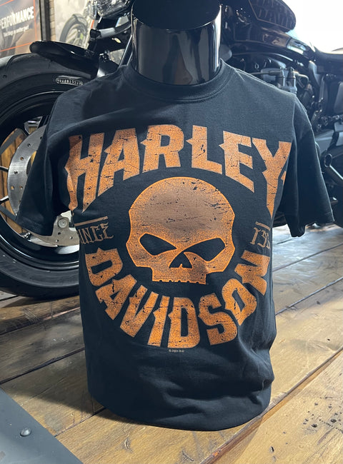 Gateshead Harley-Davidson® Vintage Black Grunge Dealer T-Shirt Mens Harley Davidson Direct