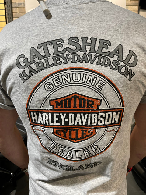 Harley Davidson Gateshead Grey Pocket T-shirt Tade Mens - TSEST Harley Davidson Direct