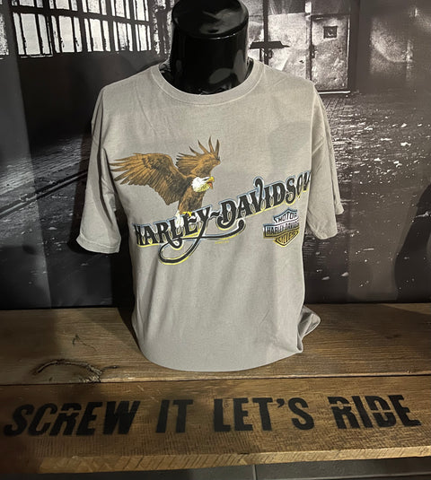Gateshead Harley-Davidson® Eagle Perched Grey Dealer T-Shirt Mens Harley Davidson Direct
