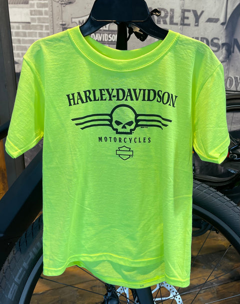 Gateshead Harley-Davidson® Kids Willie G Dealer T-Shirt Yellow Harley Davidson Direct