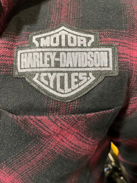 Harley-Davidson® Men's Bar & Shield Removable Hood Plaid Shirt Jacket 96269-22VM Harley Davidson Direct