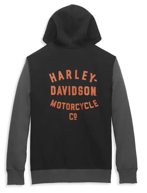 Genuine Harley Davidson Men's Colorblock Full Zip Hoodie