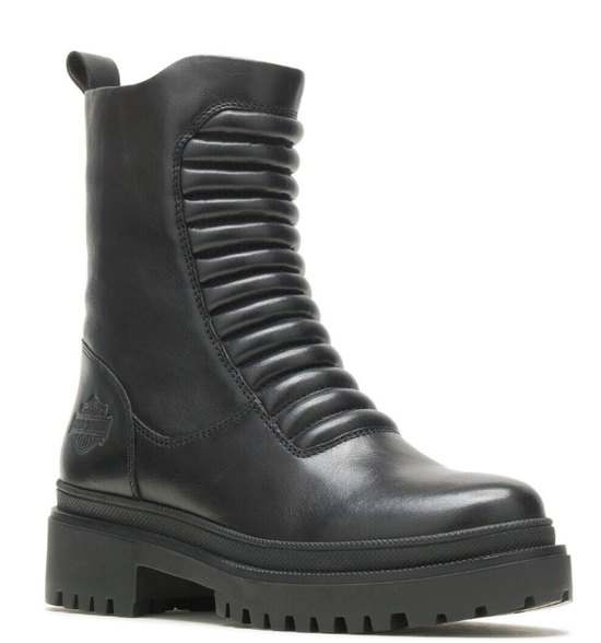 Harley-Davidson® Women's Kamton 7-Inch Black Motorcycle Boots, D87215