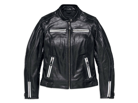 Genuine Harley-Davidson® Women's Zardar Perforated Leather Jacket 97012-18EW Harley Davidson Direct