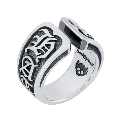 Large 'Love/Hate' SoulFetish Designer Silver Ring by Thierry Martino Harley-Davidson® Direct