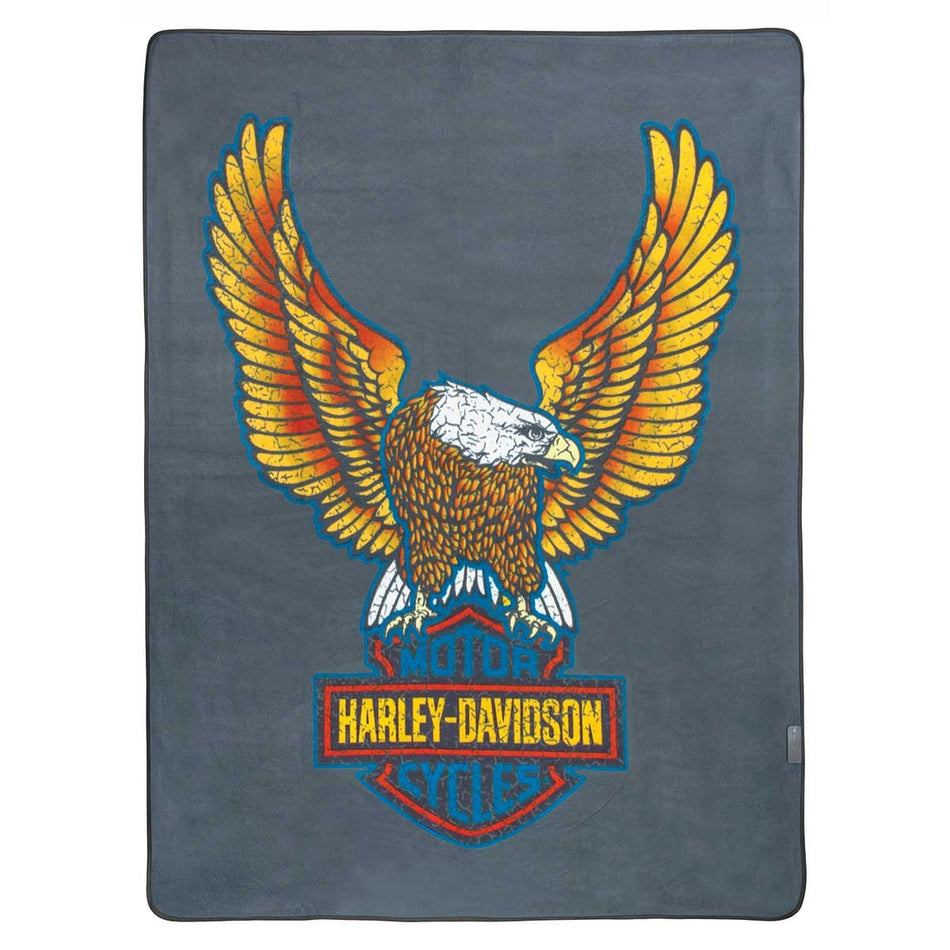 Harley-Davidson® H-D Bar & Shield Eagle Foloding Blanket HDL-10022