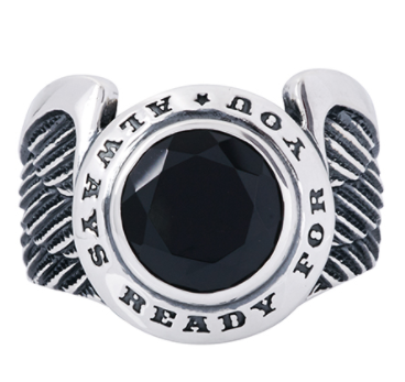 'Presence' SoulFetish Designer Silver/Onyx Ring  'Always Ready For You' R5234O Harley Davidson Direct