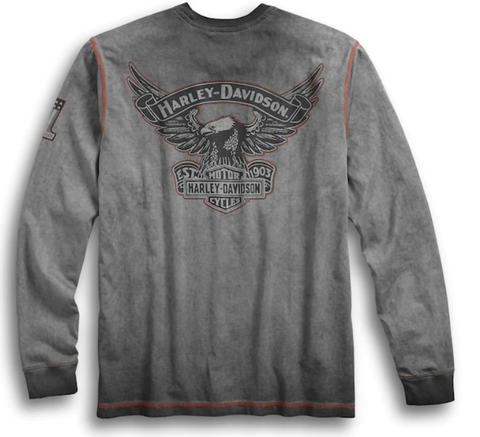 Genuine Harley Davidson Men's Iron Block Long Sleeve Tee Harley-Davidson® Direct