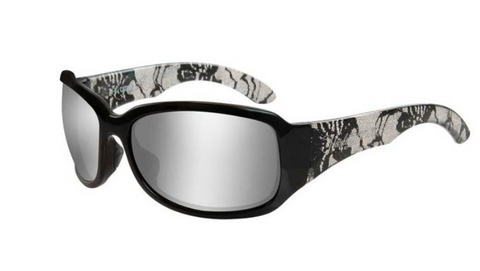 Harley-Davidson® Women's Catwalk H-D Sunglasses, Gray Silver Flash Lenses HACTW02 Harley Davidson Direct