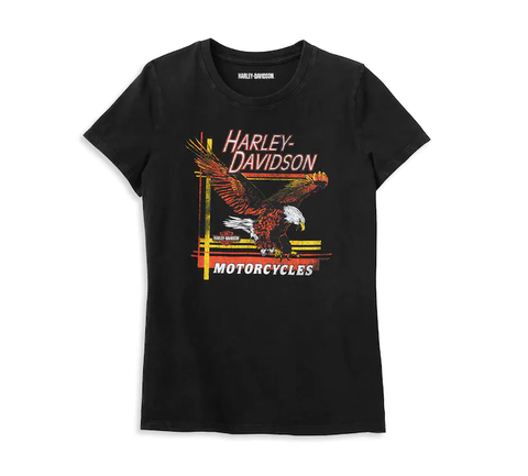 Women's Harley-Davidson® Eagle Distressed Graphic Tee Harley Davidson Direct