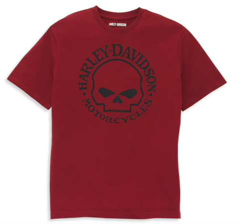 Harley Davidson Men's Willie G (TM) Skull Graphic T-shirt 96271-22VM Red T-Shirt Harley Davidson Direct
