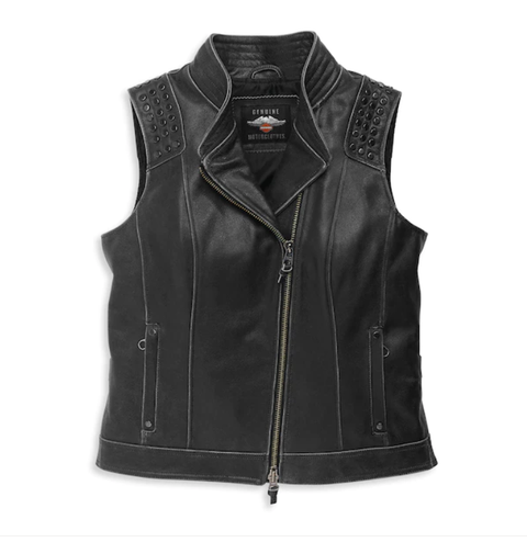 Harley-Davidson Women's Electra Studded Leather Vest 97005-22VW