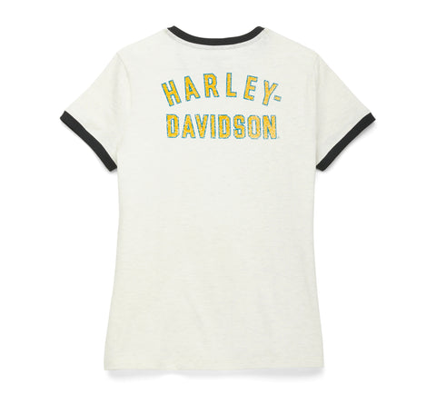 Harley-Davidson® Women's Racer Font Ringer Graphic Tee 96117-22VW Harley Davidson Direct